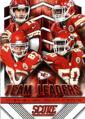 Score Team Leaders card featuring Charles Smith and Travis Kelce, Kansas City Chiefs