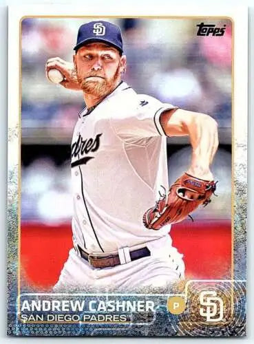 2015 Topps #231 Andrew Cashner baseball card in original gloss, Padres team collector item