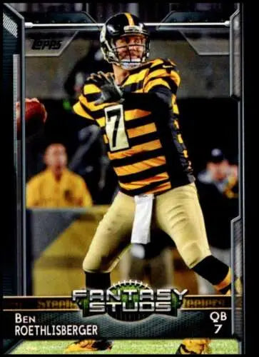 Ben Roethlisberger football card with original gloss from 2015 Topps #311 Simply Sandoval