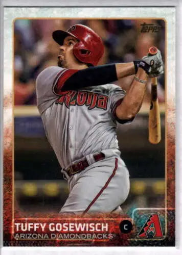 Baseball card of Tuffy Gosewisch with original gloss from 2015 Topps Diamondbacks series