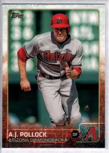 A.J. Pollock baseball card 2015 Topps #572 NM-MT Diamondbacks original gloss condition