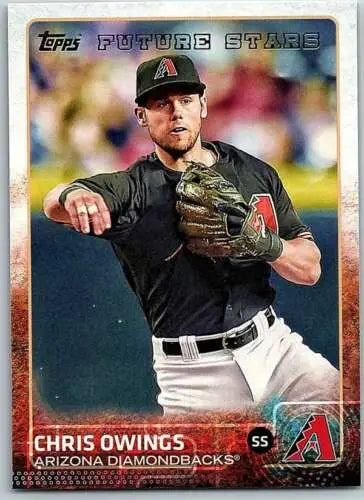 Baseball card featuring Chris Owings as a Future Star with original gloss finish