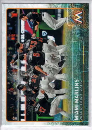 Original gloss 2015 Topps #699 Miami Marlins baseball card featuring Simply Sandoval