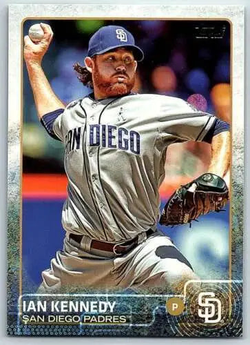 Ian Kennedy baseball card 2015 Topps #76 with original gloss, Padres collector’s item