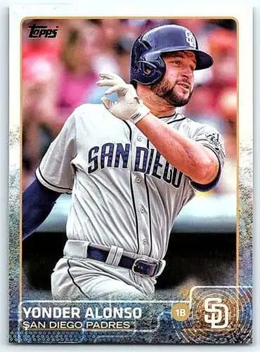 Yonder Alonso baseball card 2015 Topps #99 NM-MT Padres with original gloss finish