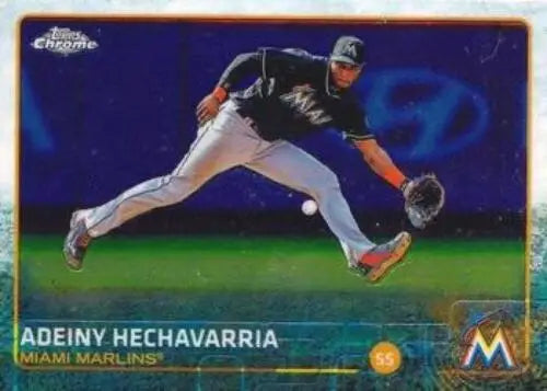 2015 Topps Chrome #28 Adeiny Hechavarria NM-MT Baseball Card with original gloss