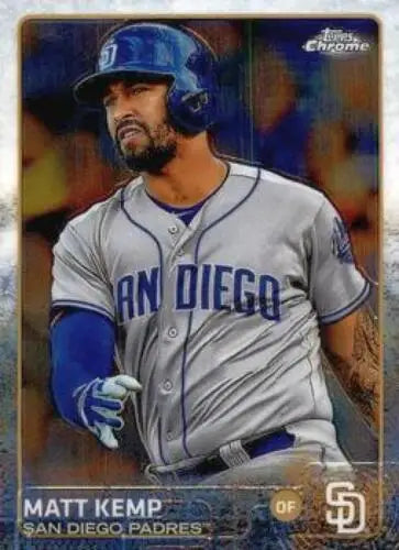 Matt Kemp baseball card from 2015 Topps Chrome featuring original gloss design