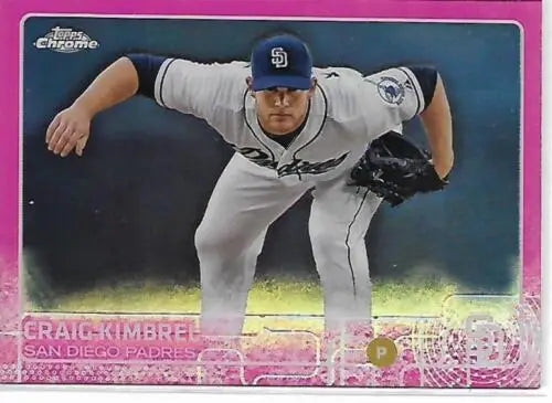 2015 Topps Chrome Pink Refractor #163 Craig Kimbrel original gloss Padres card