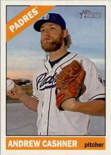 2015 Topps Heritage #323 Andrew Cashner baseball card with original gloss from Padres