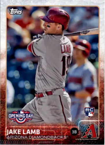 Jake Lamb baseball card from 2015 Topps Opening Day with original gloss finish