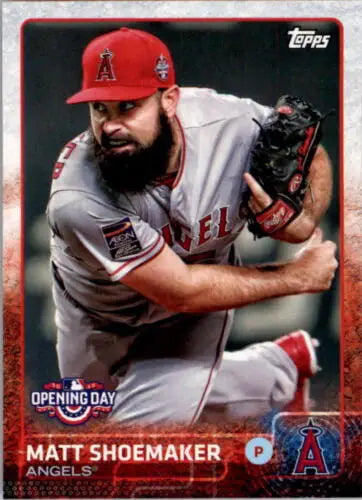 Matt Shoemaker baseball card from 2015 Topps Opening Day with original gloss finish