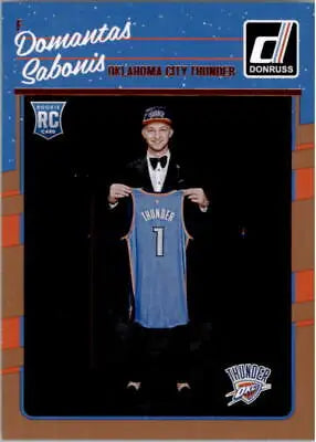 Domantas Sabonis rookie card from 2016-17 Donruss for Oklahoma City Thunder collectors