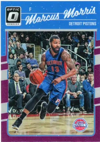 Marcus Morris 2016-17 Donruss Optic Purple #101 Detroit Pistons Basketball Card NM-MT