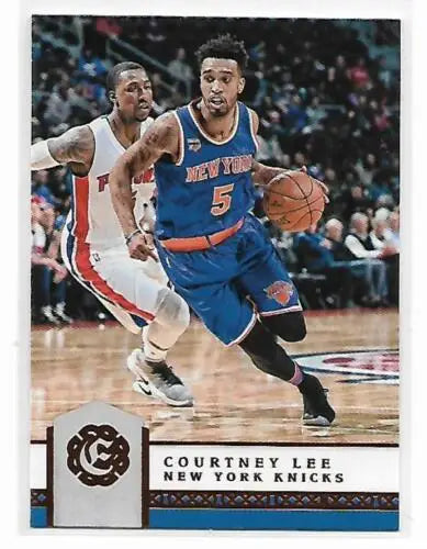 Basketball card featuring Courtney Lee, 2016-17 Panini Excalibur, original gloss, Knicks