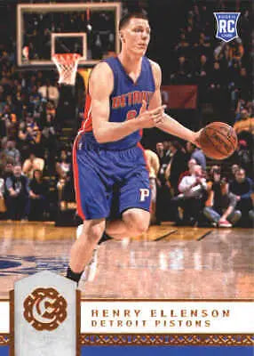 Basketball card of Henry Ellenson from 2016-17 Panini Excalibur, Detroit Pistons Rookie