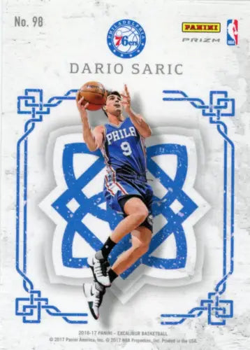 Dario Saric 2016-17 Panini Excalibur Crusade Silver basketball card from Philadelphia 76ers