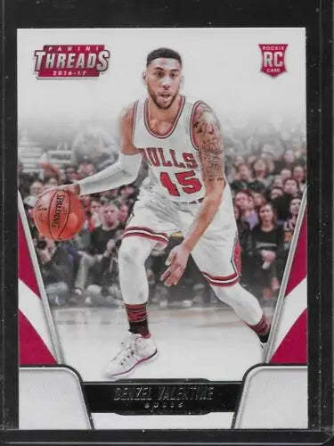 Denzel Valentine rookie card 2016-17 Panini Threads with original gloss and NM-MT condition