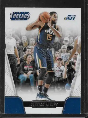 2016-17 Panini Threads #82 Derrick Favors NM-MT Jazz original gloss basketball card