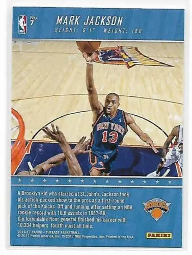 Mark Jackson basketball card from 2016-17 Panini Threads with original gloss, NM-MT condition