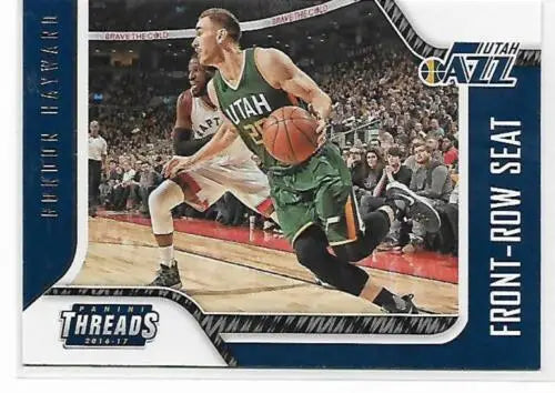 2016-17 Panini Threads Gordon Hayward trading card with original gloss, NM-MT condition