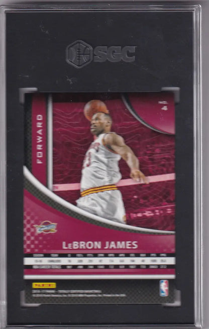 Basketball trading card of LeBron James in Cleveland Cavaliers uniform, Panini Totally Certified