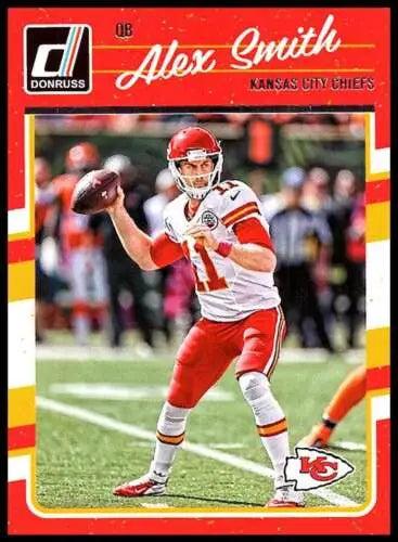 Alex Smith football card from 2016 Donruss #143 with original gloss, Simply Sandoval