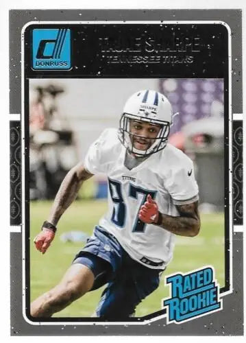 2016 Donruss Rated Rookies Tajae Sharpe NM-MT RC football trading card with original gloss