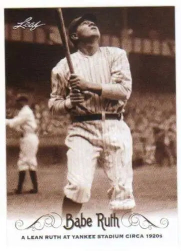 Babe Ruth baseball card from 2016 Leaf Babe Ruth Collection with original gloss finish