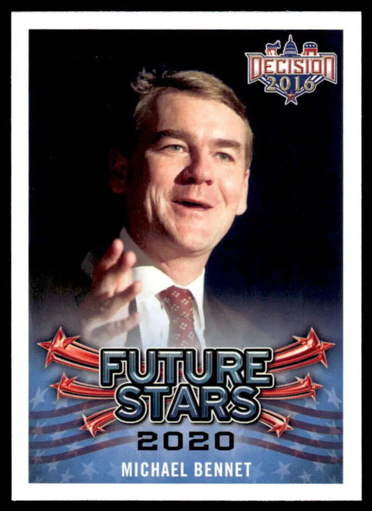 Michael Bennet trading card from Leaf Decision 2016 series on a dark background