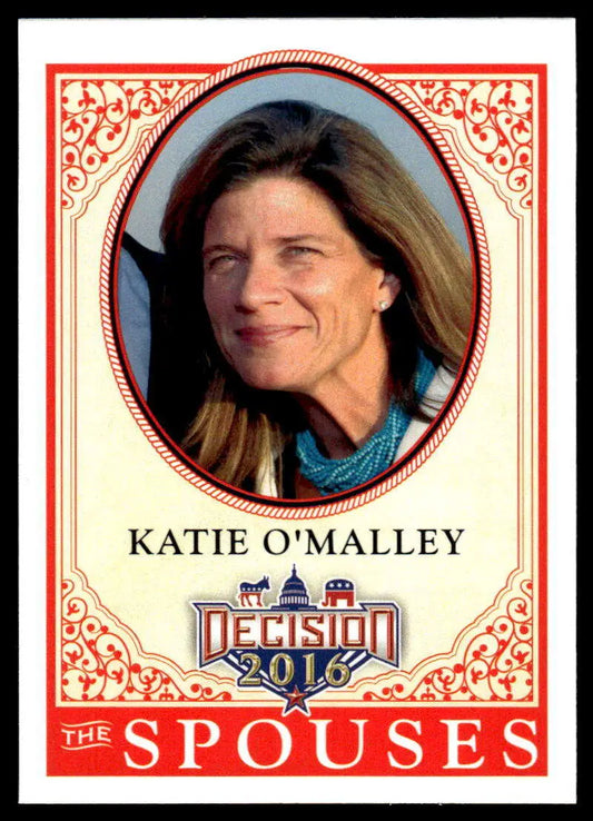 2016 Leaf Decision trading card featuring Katie O’Malley in an oval portrait frame