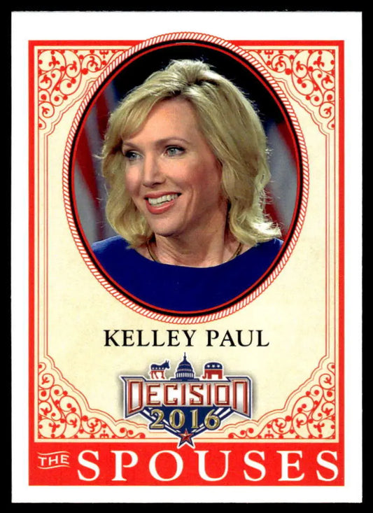 Kelley Paul trading card in decorative red and white border from Leaf Decision 2016