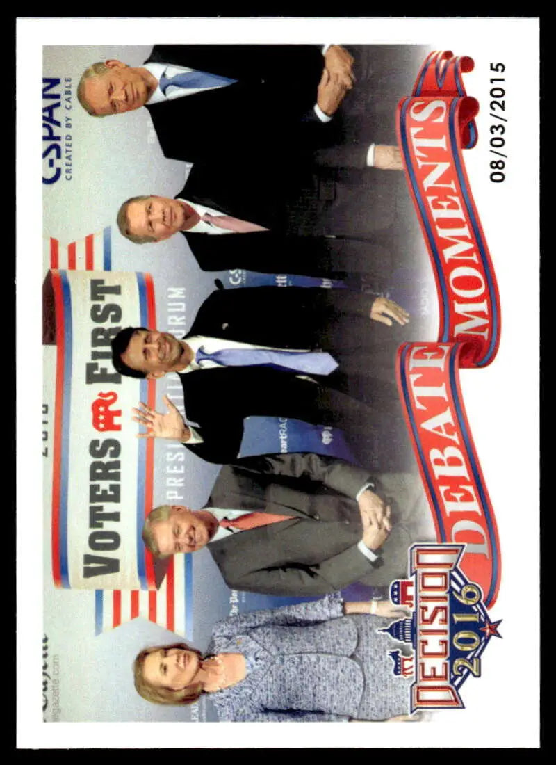 Group in formal attire for 2016 Leaf Decision political trading card event