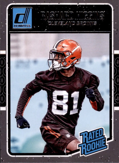 Rashard Higgins Rookie football card from 2016 Panini Donruss #392 Cincinnati Bengals