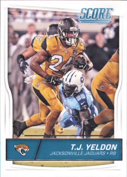 2016 Score T.J. Yeldon Jacksonville Jaguars NFL football card in NM-MT condition