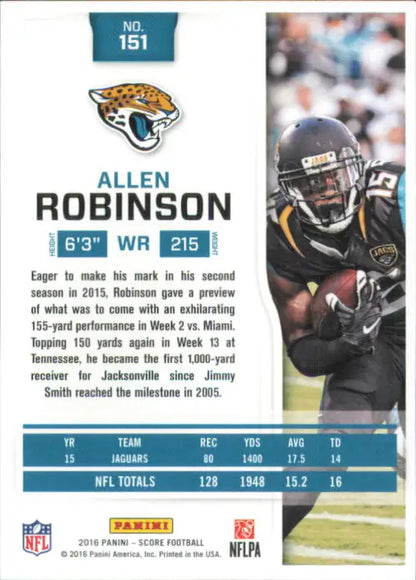 Allen Robinson Jacksonville Jaguars NFL Football Card 2016 Score #151 NM-MT