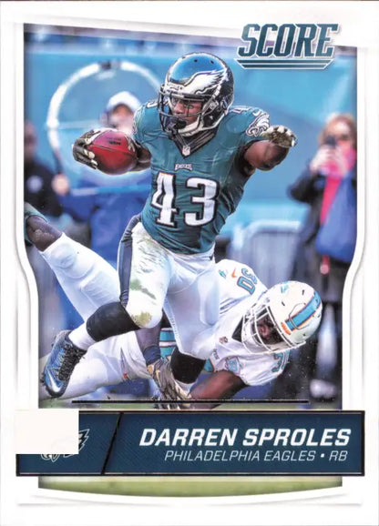 Darren Sproles Philadelphia Eagles NFL Football Card from 2016 Score #242 NM-MT