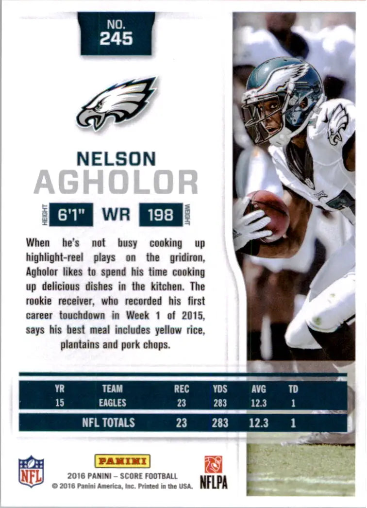 Nelson Agholor Philadelphia Eagles football card 2016 Score #245 NM-MT condition