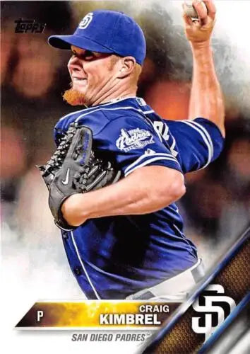 Craig Kimbrel 2016 Topps #13 baseball card with original gloss, NM-MT Padres