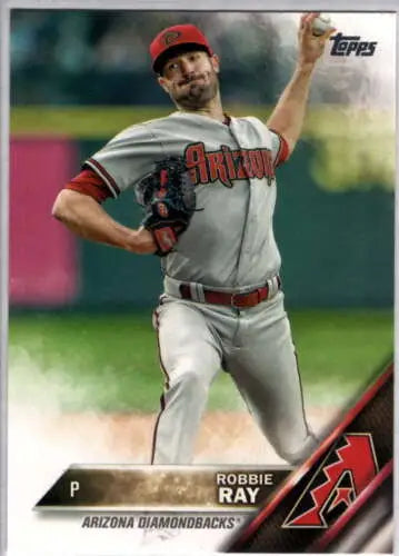 Baseball card of Robbie Ray, 2016 Topps #445, original gloss, Diamondbacks