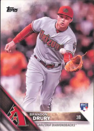 Brandon Drury Rookie Arizona Diamondbacks Baseball Card 2016 Topps #607 NM-MT