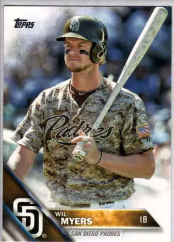 Wil Myers baseball card from the 2016 Topps #625 NM-MT Padres with original gloss