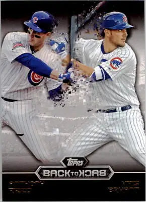 Baseball card featuring Kris Bryant and Anthony Rizzo from 2016 Topps B2B2 Chicago Cubs