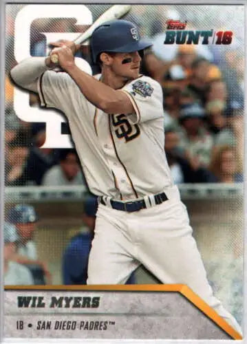 Wil Myers 2016 Topps Bunt #14 NM-MT baseball card with original gloss, Padres