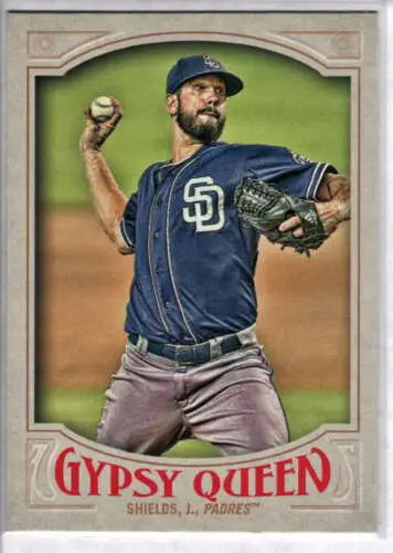 2016 Topps Gypsy Queen #178 James Shields baseball card with original gloss from Padres