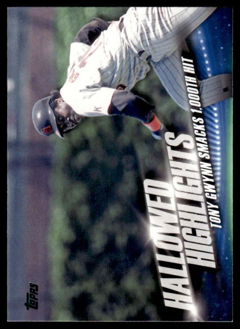 Tony Gwynn leaping catch in white uniform on 2016 Topps San Diego Padres card