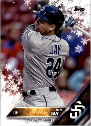 2016 Topps Holiday #HMW156 Jon Jay baseball card with original gloss featuring Padres