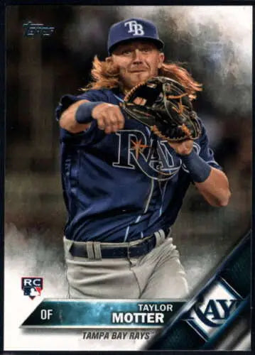 Baseball card of US151 Taylor Motter with original gloss from Topps Update 2016