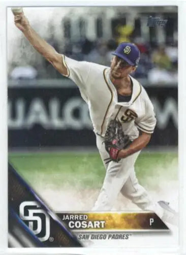 Baseball card featuring 2016 Topps Update US207 Jarred Cosart with original gloss