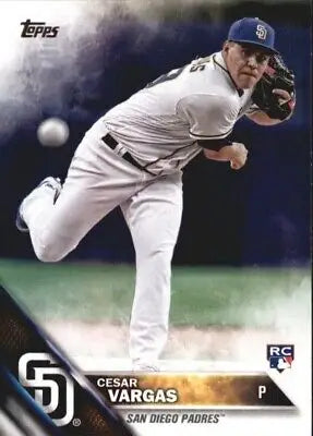 2016 Topps Update #US289 Cesar Vargas Rookie card for San Diego Padres MLB collectors