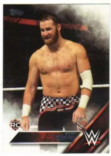 Sami Zayn wrestling card from 2016 Topps WWE, featuring original gloss and NM-MT condition